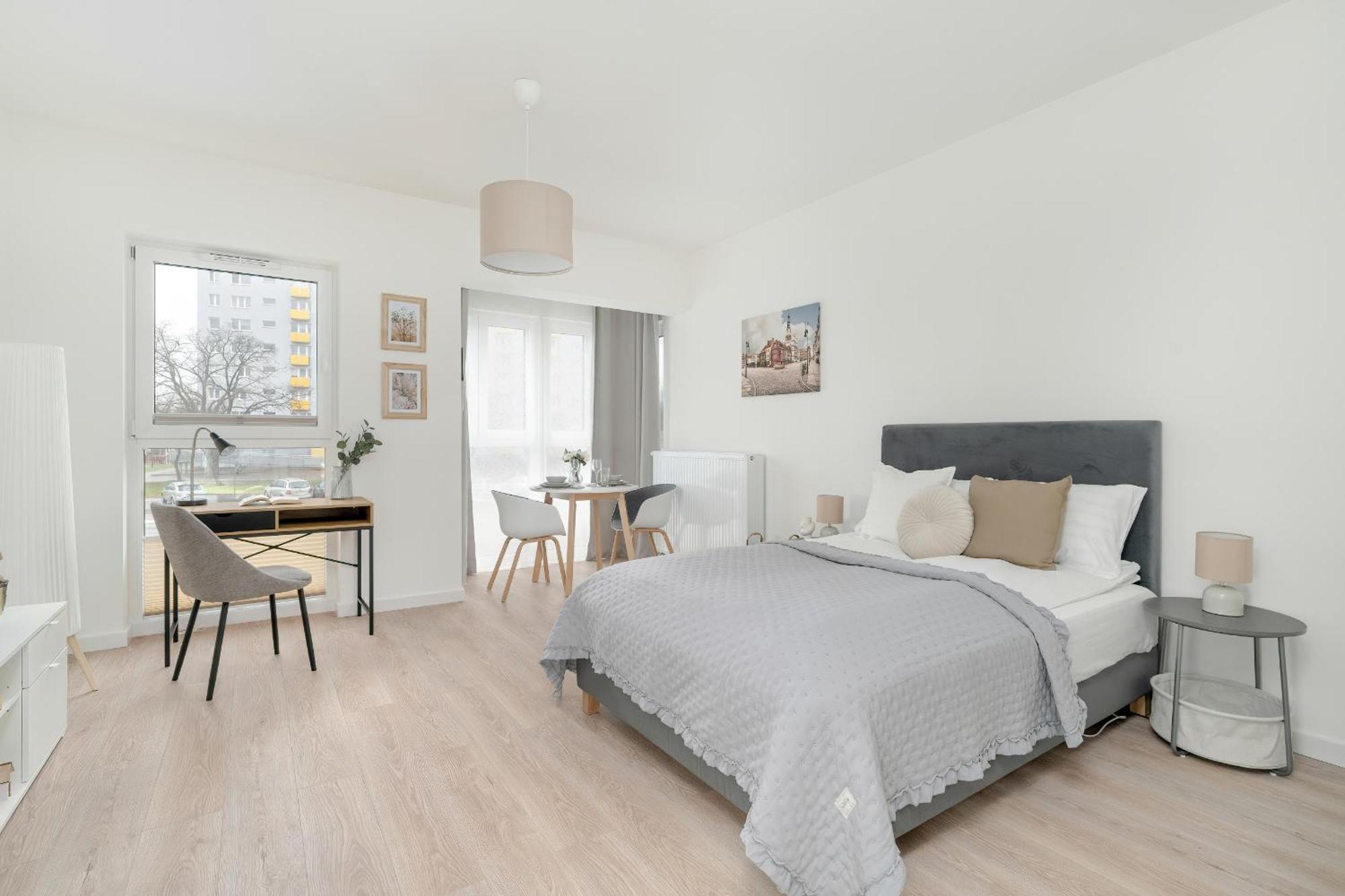 Minimalist Studios Wojciechowskiego With Parking In Poznan By Noclegi Renters Bagian luar foto